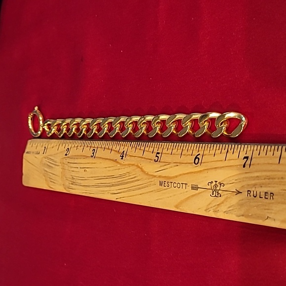 Gold Cuban Chain Bracelet New - Picture 4 of 4